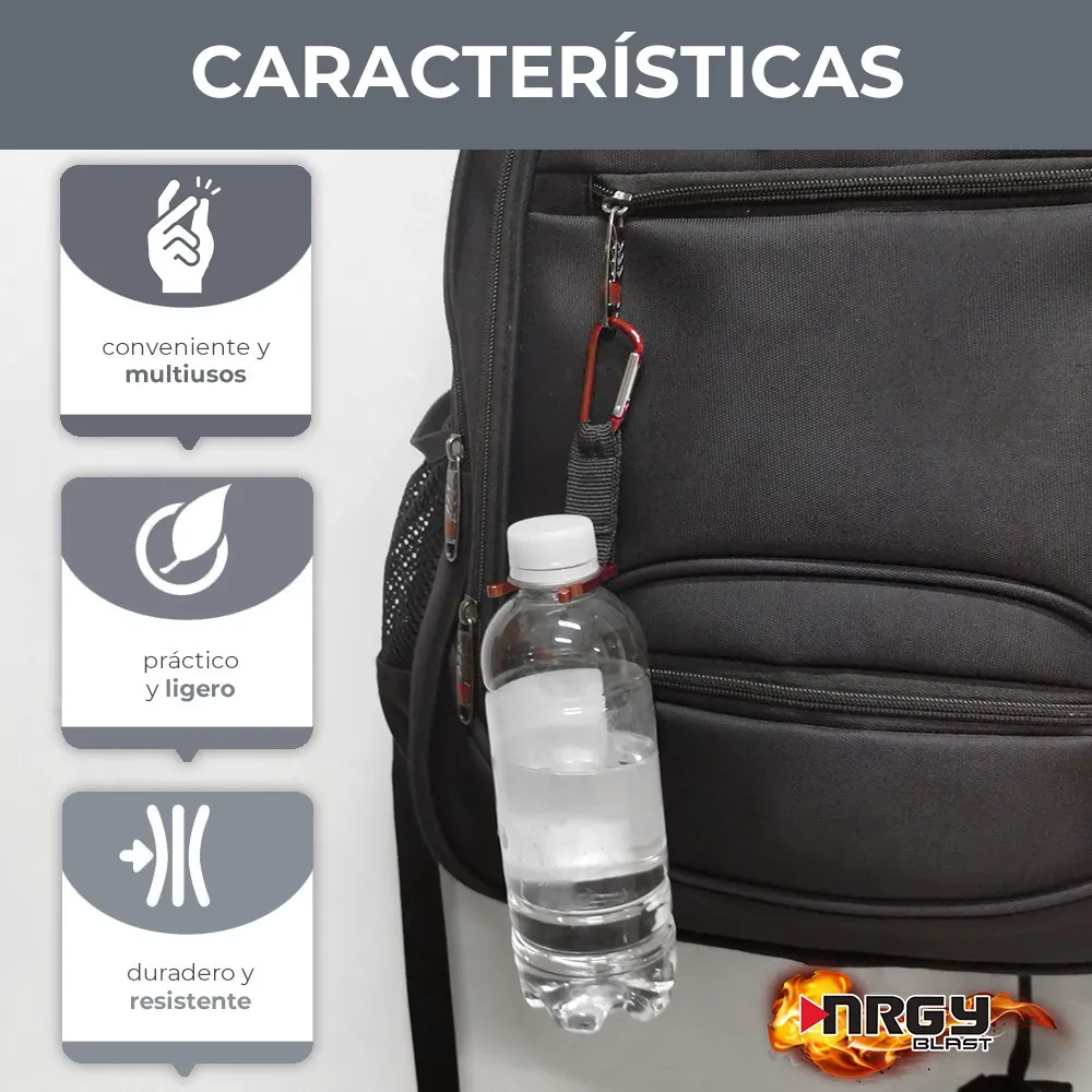 Ganchos Mosquetón para Botellas de Agua