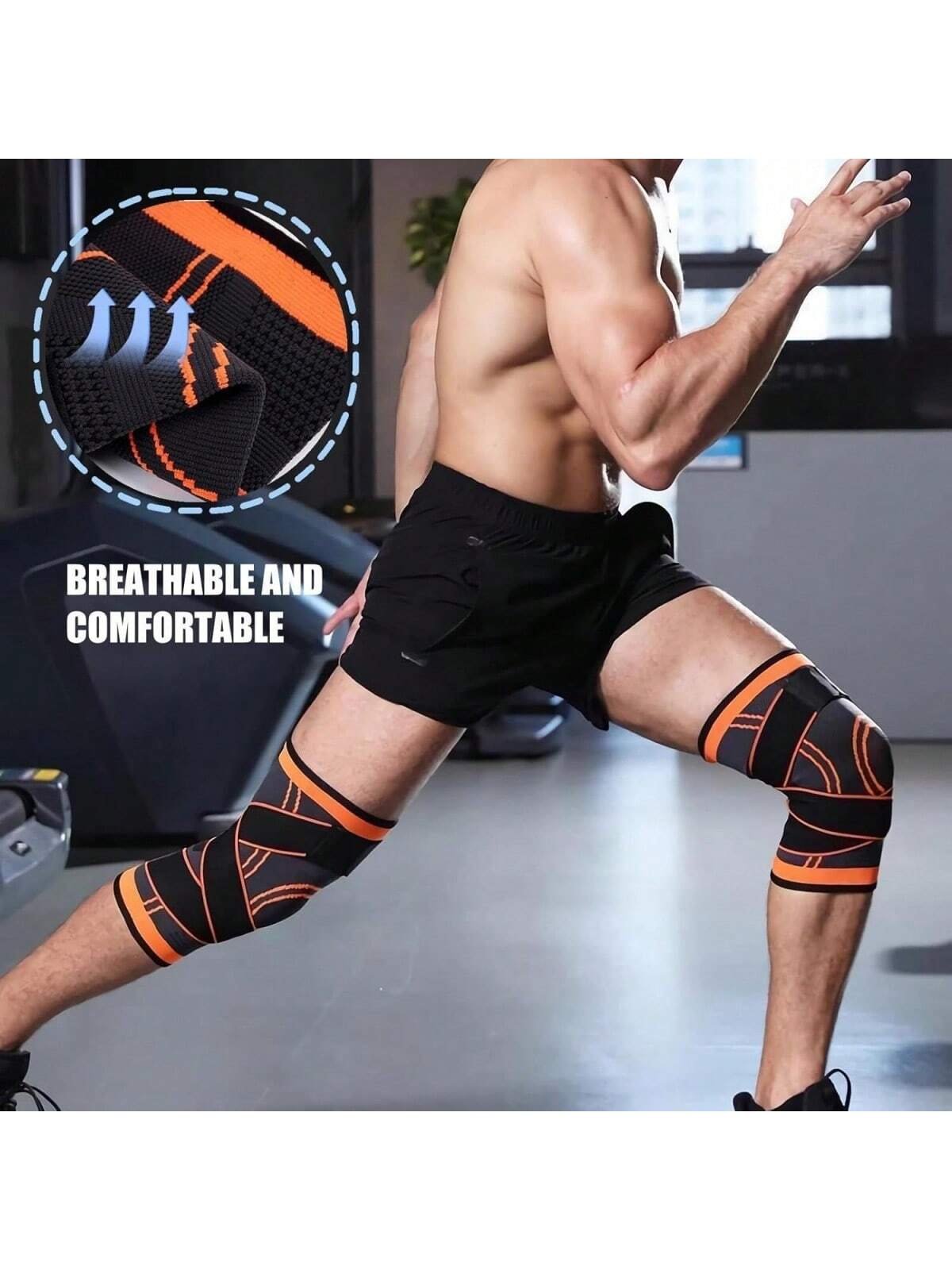 Rodillera Deportiva De Compresión Ajustable De Rodilla Xl