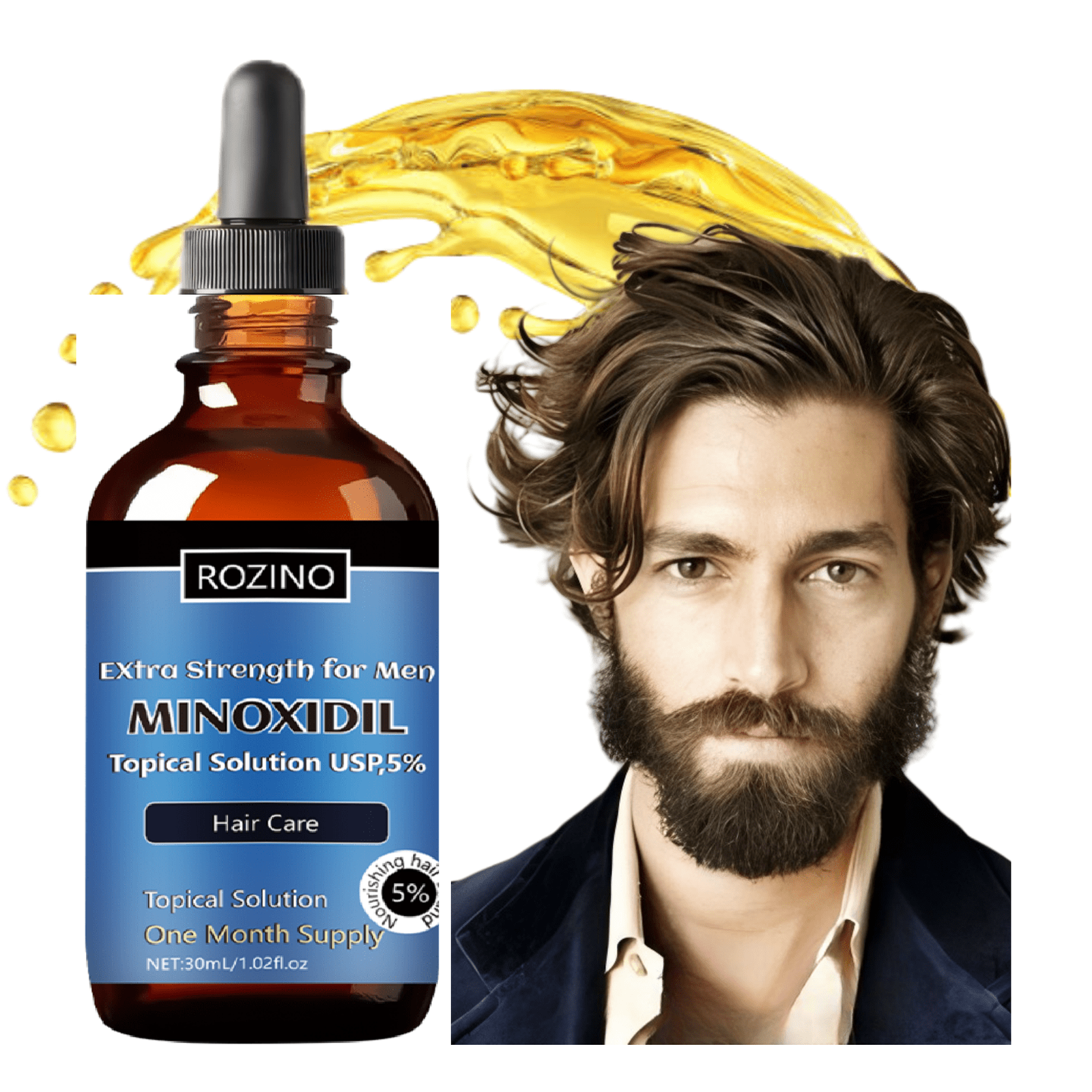 Aceite Esencial Anticaída 30ml Minoxidil Capilar Para Hombre