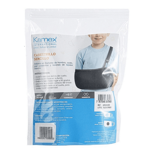 Cabestrillo Sencillo Infantil Kamex Internacional - Soporte Pediátrico para Brazos Lesionados | Seguro, Ajustable y Colorido