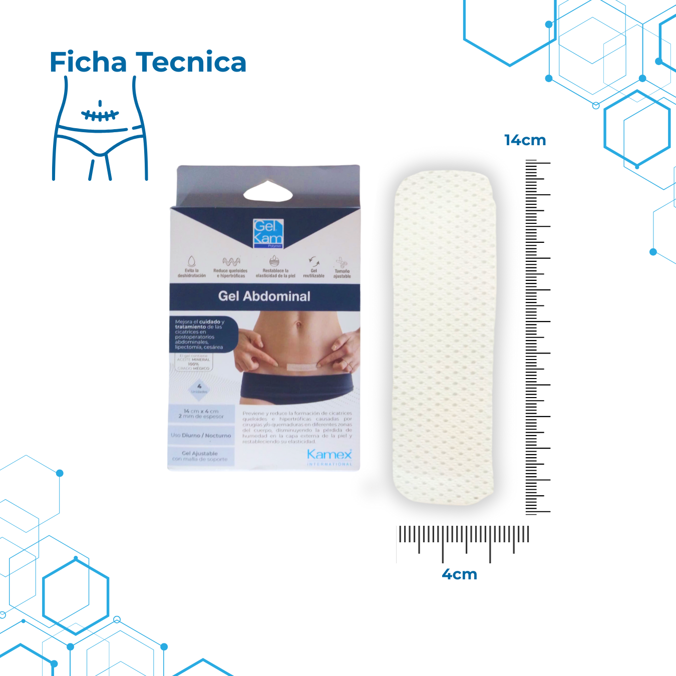 Gel Abdominal Cicatrizante KAMEX MEDLEDD